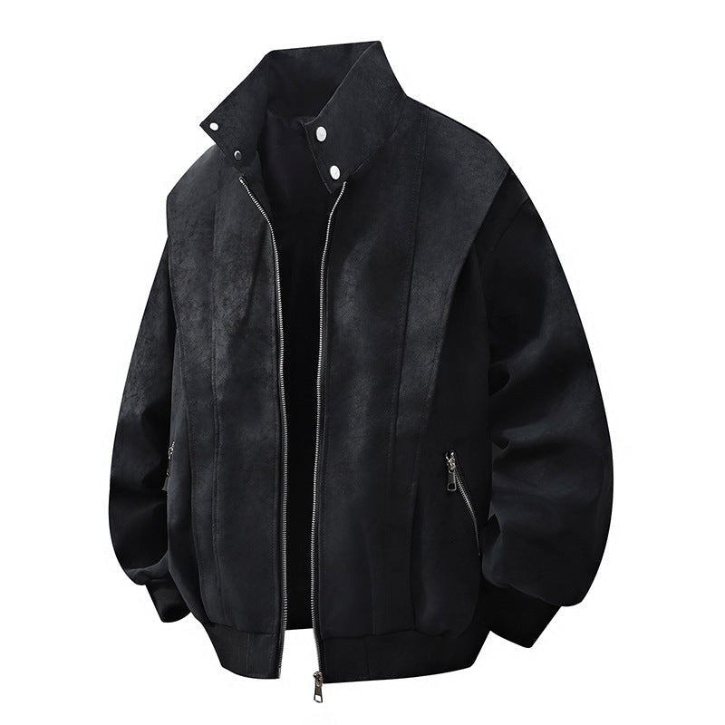 Lana Jacket with Zip Front and Pockets in Black