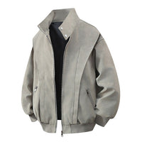 Lana Jacket with Zip Front and Pockets in Grey