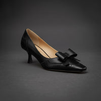 Lana Kitten Heel Pump in Charcoal