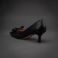 Lana Kitten Heel Pump in Charcoal