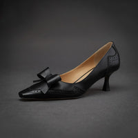 Lana Kitten Heel Pump in Charcoal