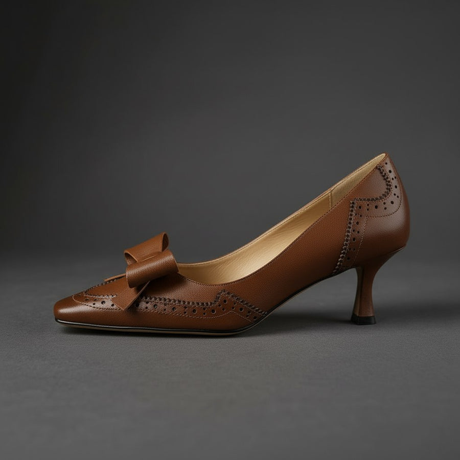Lana Kitten Heel Pump in Espresso Brown