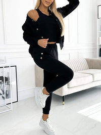 Lana Suit with Elastic Waist in Black