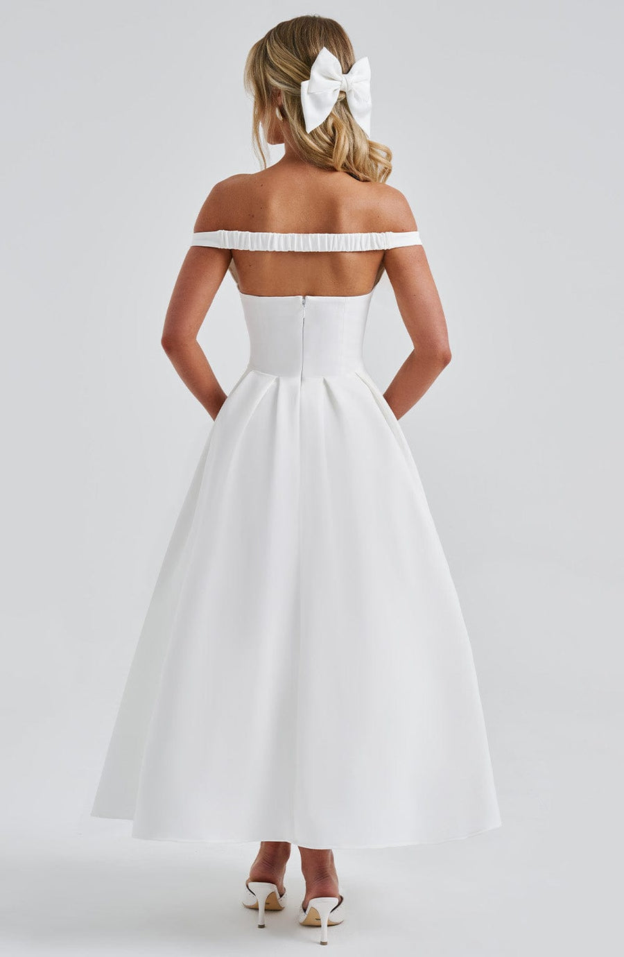 Kristina Midi Dress – Ivory