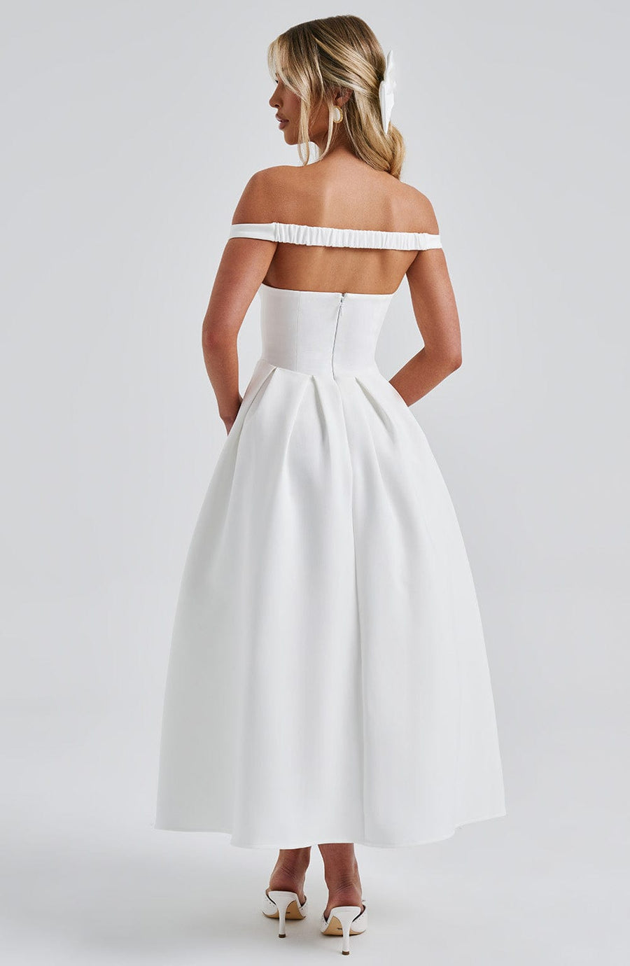 Kristina Midi Dress – Ivory