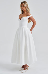 Kristina Midi Dress – Ivory