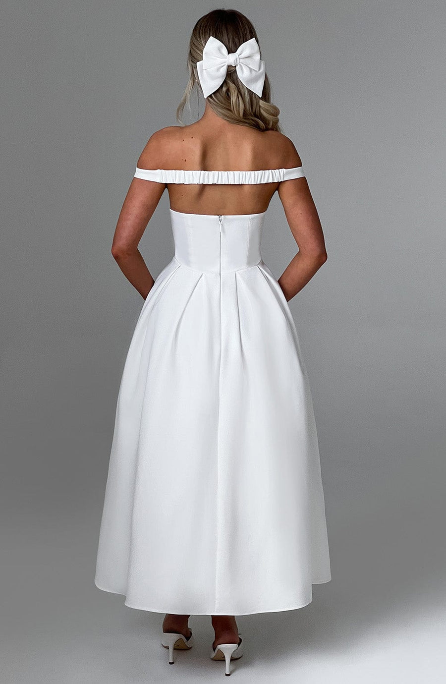 Kristina Midi Dress – Ivory