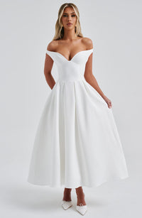 Kristina Midi Dress – Ivory