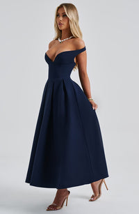 Kristina Midi Dress – Navy