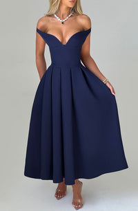 Kristina Midi Dress – Navy