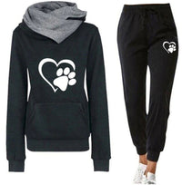 Lara Comfortable Suit with Pockets and Hood in Black