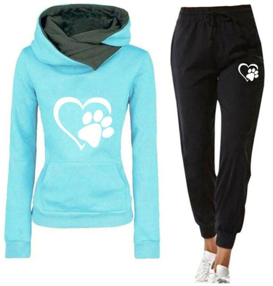 Lara Comfortable Suit with Pockets and Hood in Blue