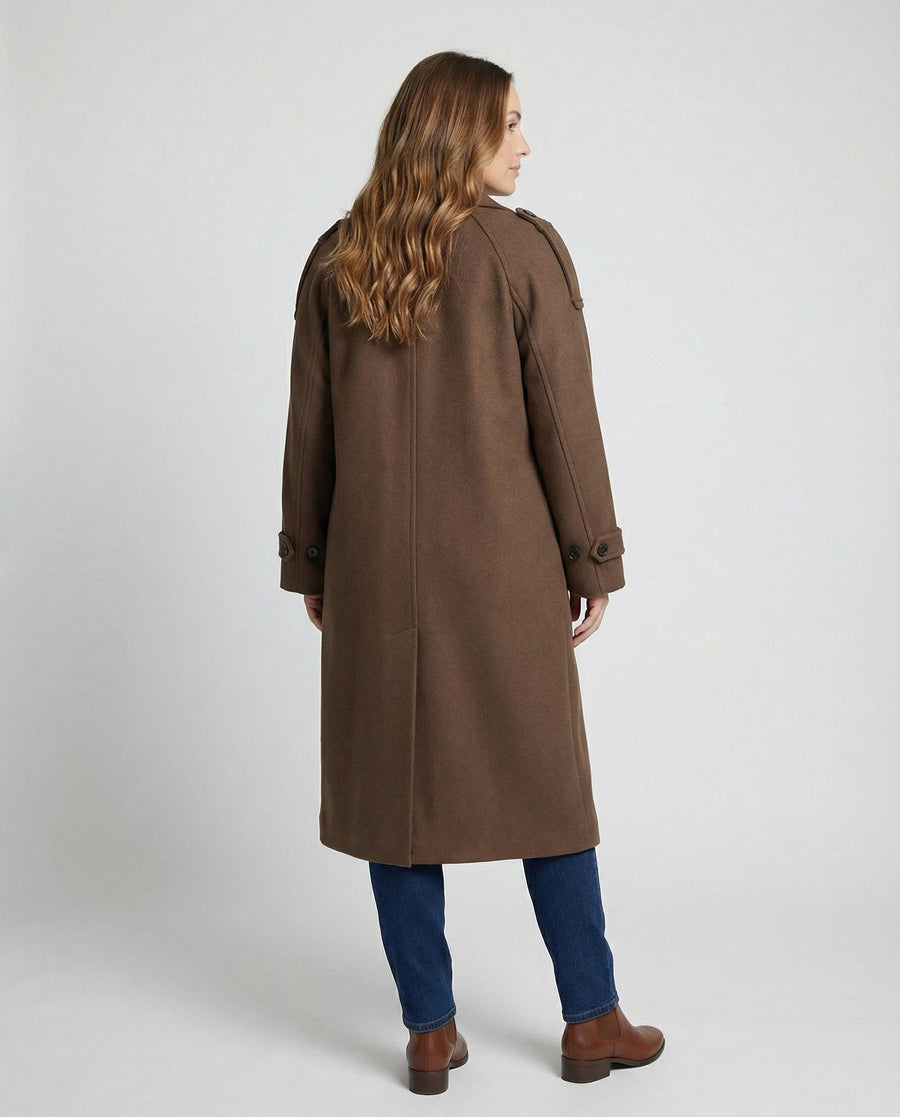Lara Elegant Coat in Brown