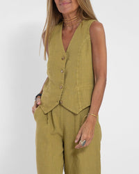 Lara Elegant Linen Vest