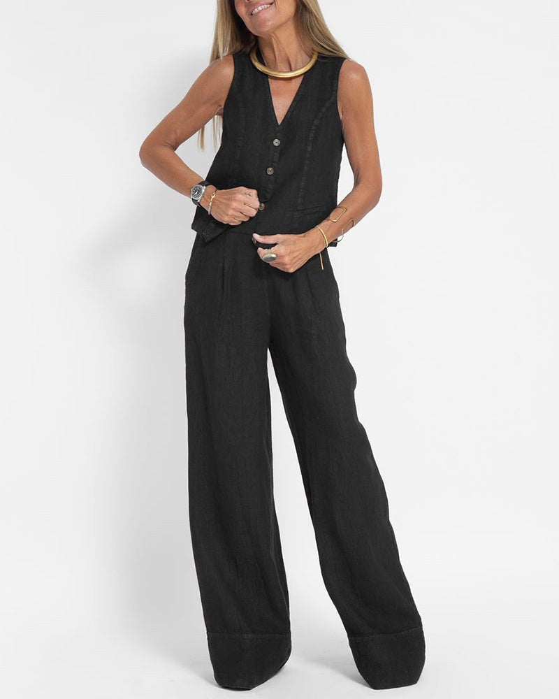 Lara Elegant Linen Vest