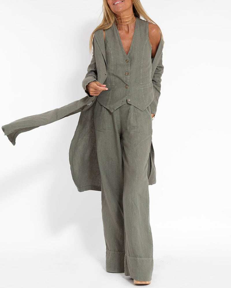 Lara Elegant Linen Vest