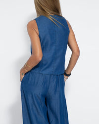 Lara Elegant Linen Vest