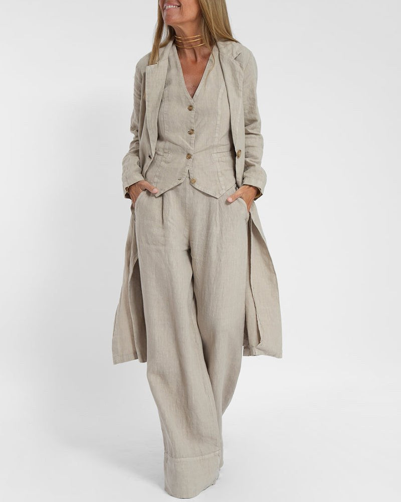 Lara Elegant Linen Vest