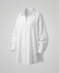 Lara Linen Blouse with Belted in White