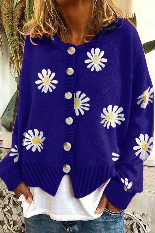 Larissa Knit Cardigan in Navy