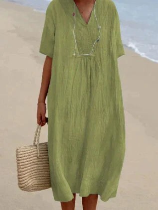 Larissa Lightweight Dress in Gelbgrün