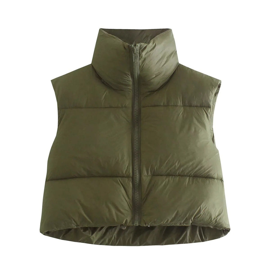 Larissa Vest in Olive Green