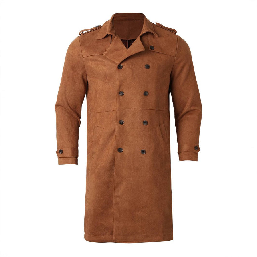 Lars Elegant Trench Coat with Button Front and Pockets