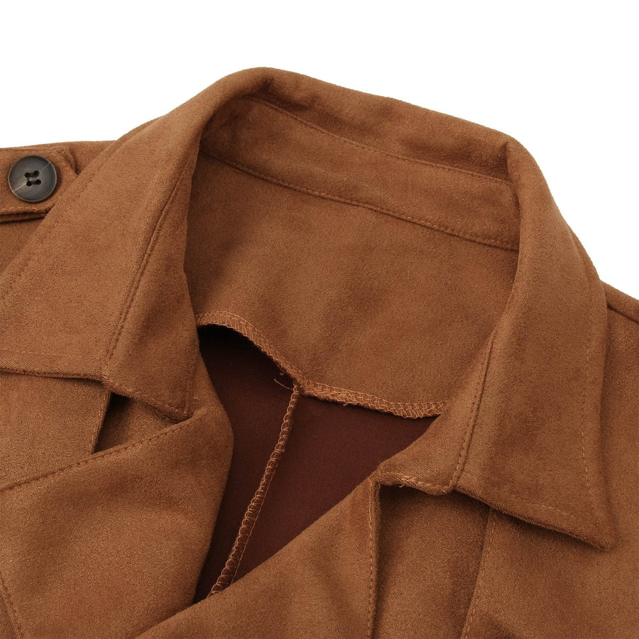 Lars Elegant Trench Coat with Button Front and Pockets