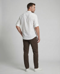 Lars Linen Shirt with Stand Collar