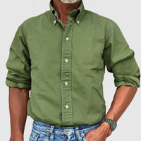 Lars Shirt with Long Sleeve in Army Green