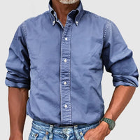 Lars Shirt with Long Sleeve in Blue