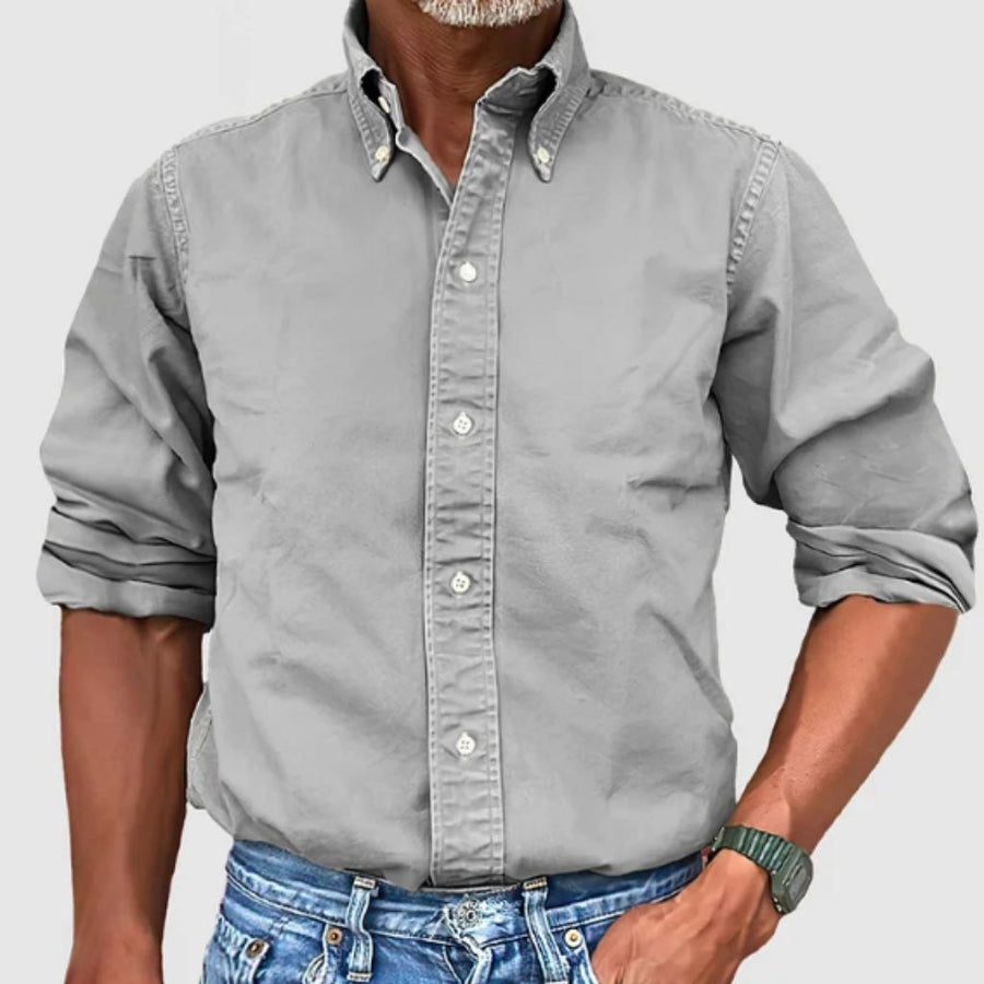 Lars Shirt with Long Sleeve in Grey
