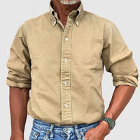 Lars Shirt with Long Sleeve in Khaki