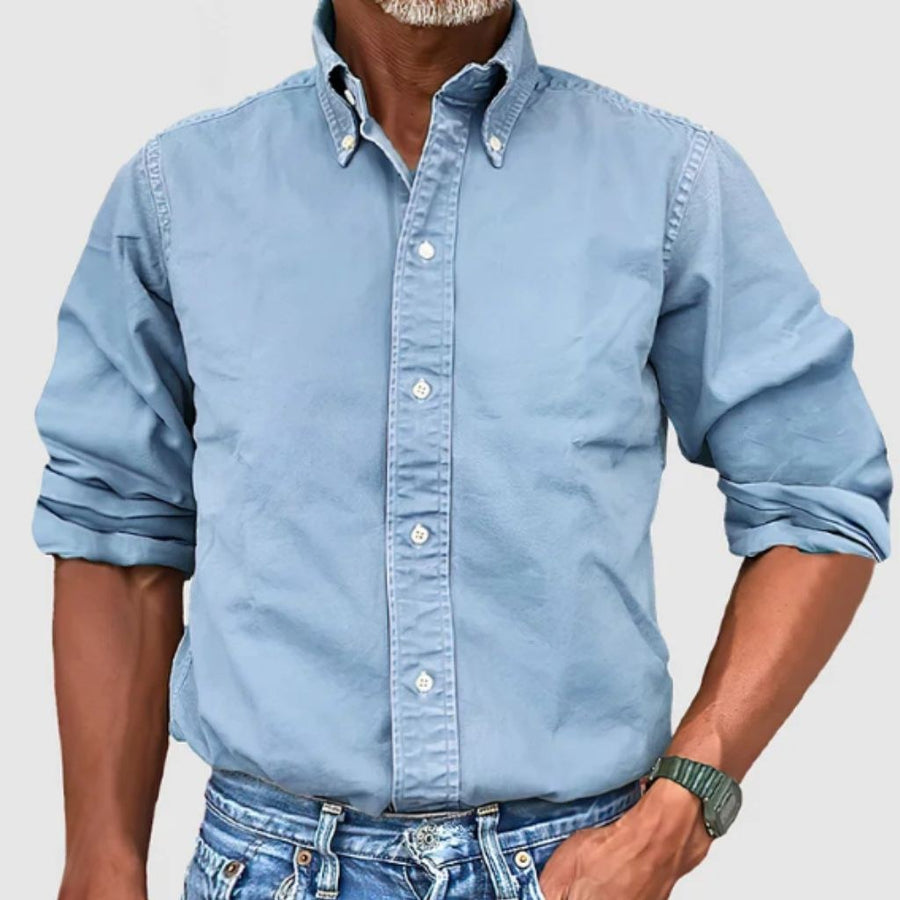 Lars Shirt with Long Sleeve in Sky Blue