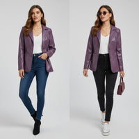 Laura Lambskin Blazer in Lavender