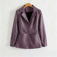 Laura Lambskin Blazer in Lavender