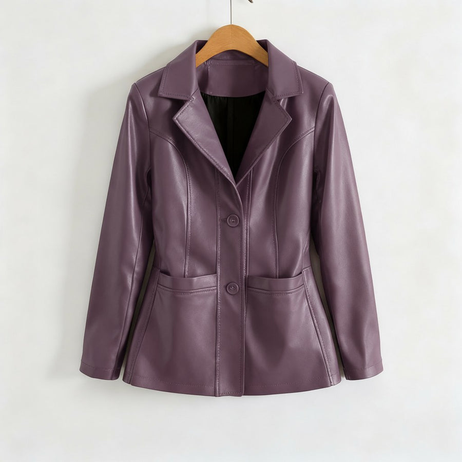 Laura Lambskin Blazer in Lavender