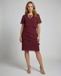 Laurel Elegant Dress in Red
