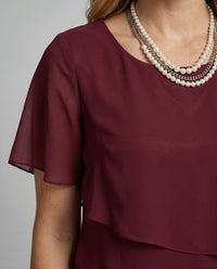 Laurel Elegant Dress in Red