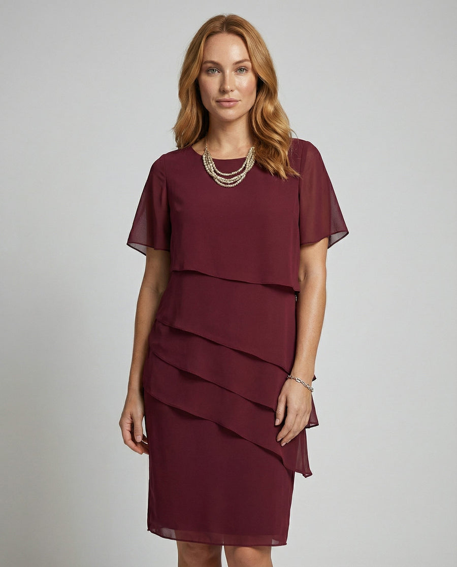 Laurel Elegant Dress in Red