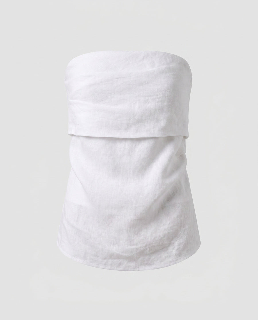 Laurel Elegant Top in White