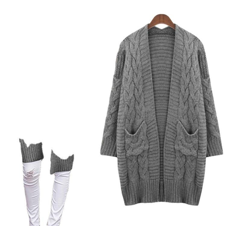 Laurel Knit Bag with V-Neck and Pockets