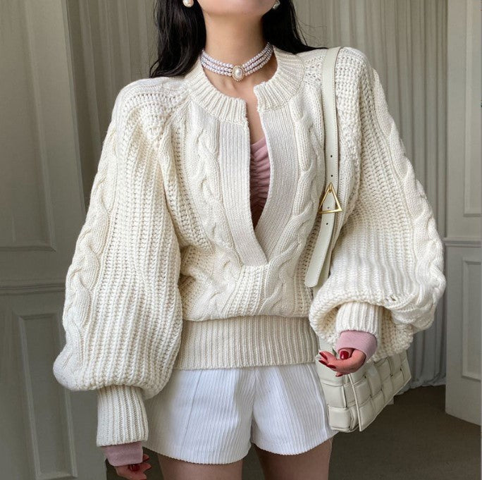 Laurel Knit Sweater with V-Neck