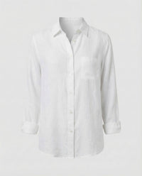 Laurel Linen Blouse in White