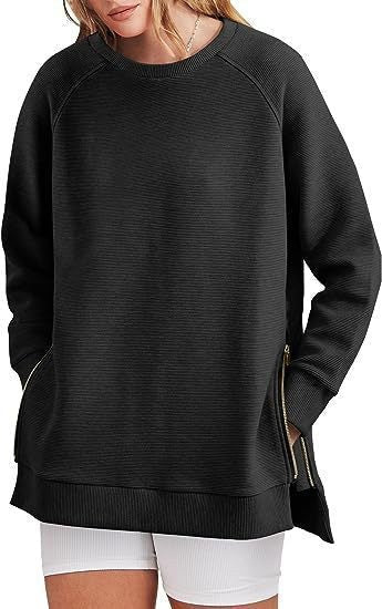 Laurens Casual Shirt with Zip Front and Pockets in Black