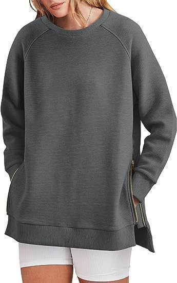 Laurens Casual Shirt with Zip Front and Pockets in Dark Grey
