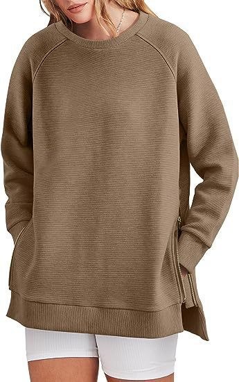 Laurens Casual Shirt with Zip Front and Pockets in Khaki
