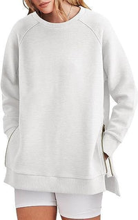 Laurens Casual Shirt with Zip Front and Pockets in White