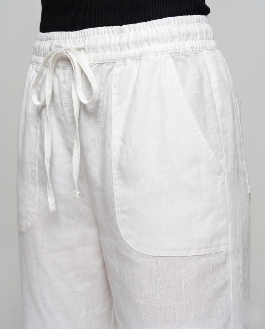 Lavinia Casual Linen Joggers with Elastic Waist and Pockets