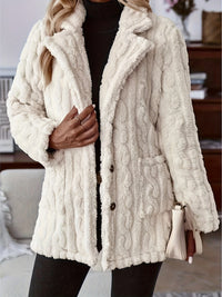 Lavinia Elegant Coat in Milk White